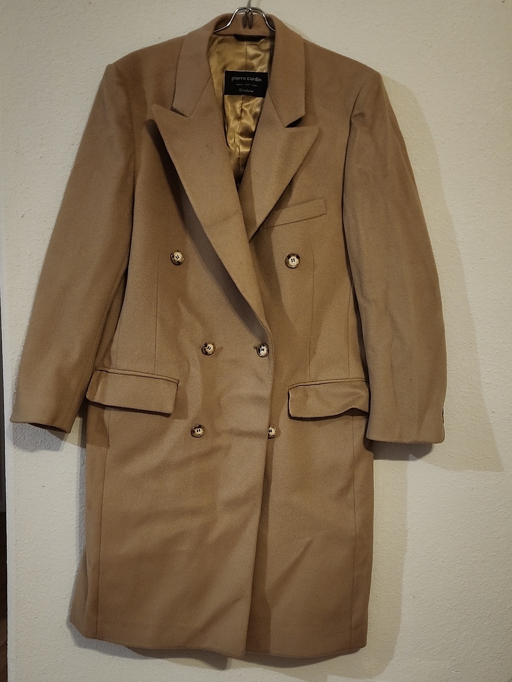Vtg Pierre Cardin Couture Camel Hair Wool Overcoat Men's 40R Schlesinger's